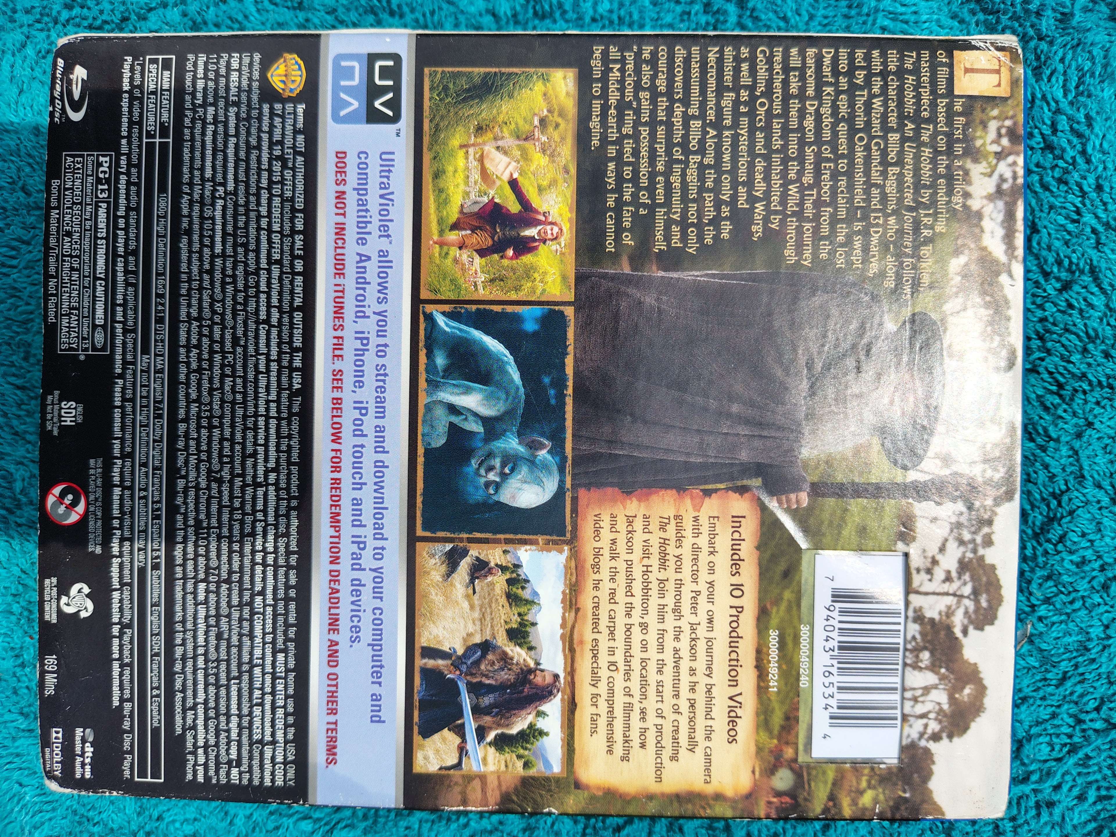 The Hobbit: An Unexpected Journey (Blu-ray/DVD Combo Pack + UltraViolet)